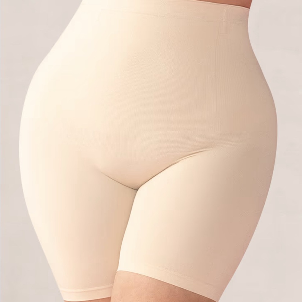 Shapermint Essentials High-Waist Shaping Shorts - Beige